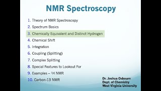 NMR  3 Chemically Equivalent and Distinct Hydrogen [upl. by Spitzer]