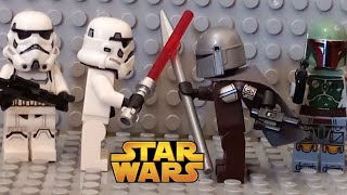 The Mandalorian VS Stormtroopers Lego Star Wars Animation [upl. by Bartram732]