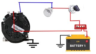 Valeo 2 Pin Alternator Wiring Diagram  how to wiring Valeo Alternator [upl. by Ameluz]