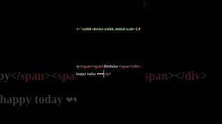 birthday wishes using htmlcss and js [upl. by Bridwell187]