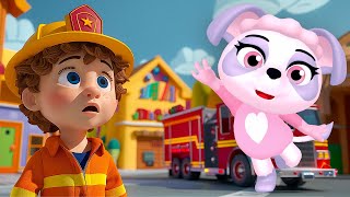 Here Comes The Fire Truck  Nursery Rhymes for kids  Super Dogs Patrol [upl. by Hctim714]