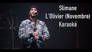 Slimane  LOlivier Novembre  Karaoke [upl. by Renrew]