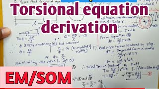 Torsional equation derivation  theory of torsion 02  Engineering Mechanics  Sumit Dwivedi [upl. by Anilat]