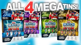 Opening ALL FOUR MEGA TINS from MATCH ATTAX 20242025 Time To Shine Limited Editions [upl. by Corly]