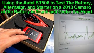 Can you Test a Car Battery that is in the Trunk from under the hood using a Autel BT506 Tester [upl. by Pomeroy122]