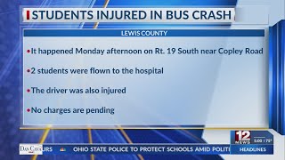 2 students flown to hospital after school bus went airborne in Lewis County [upl. by Aikehs]