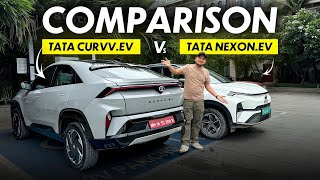 Tata Curvv EV vs Nexonev Range Features Space Comparison  Gagan Choudhary [upl. by Ormsby720]