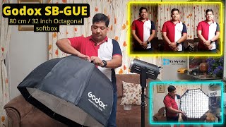 Godox SBGUE 80 cm  32quot REVIEW  Best octagonal soft box with bowens mount  Detail setup guide [upl. by Donn429]