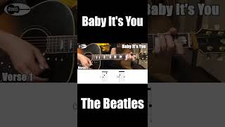 Baby Its You The Beatles Guitar chords Shorts [upl. by Alyehc]