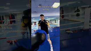 POV Your first sparring session boxing [upl. by Griff495]