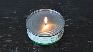 Emergency Tuna Can Oil Lamp [upl. by Guyon]