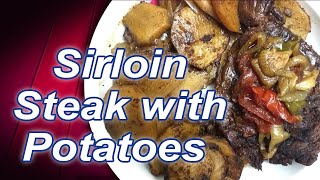 Beef Sirloin Steak ENTRECÔTE and POTATOES  simple and delicious  Easy Steak and Potatoes [upl. by Hsirap]