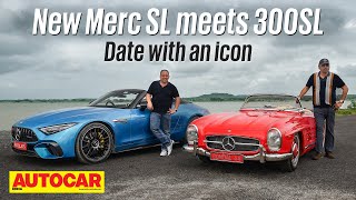 New Mercedes AMG SL55 meets original 300SL Roadster  Meet the Ancestors  Feature  Autocar India [upl. by Aedni]