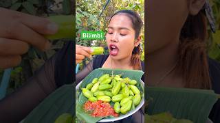 Eating Bilimbi Fruit Collections siscookingtv eating bilimbi [upl. by Laird]