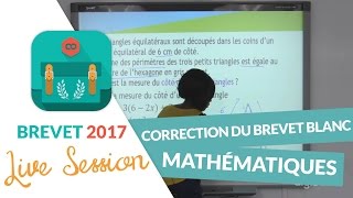 Correction du Brevet Blanc de Mathématiques en live avec digiSchool [upl. by Innattirb]