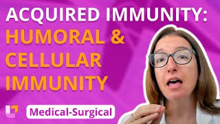 Acquired Immunity Humoral and Cellular Immunity  Medical Surgical  Immune  LevelUpRN [upl. by Amoreta987]