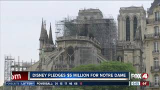 Disney pledges 5 million for Notre Dame reconstruction [upl. by Eduj]