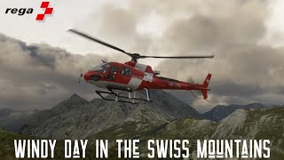 Stormy Swiss mountain rescue  HEMS  CowanSim H125  MSFS  Neofly 4 [upl. by Denys443]