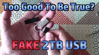 Testing A FAKE 2TB USB Flash Memory Stick SCAM from Wishcom [upl. by Maurreen]