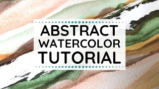 Abstract Watercolor Tutorial  Easy Step by Step How to Paint Abstract [upl. by Kiri]