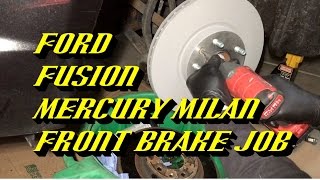 20062012 Ford Fusion Front Pads and Rotors Replacement [upl. by Saltsman]