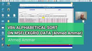 VB6 Alphabetical Sort on MSFlexGrid data Ahmed Ammar [upl. by Ardnuhs]