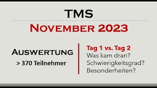 TMS November 2023  Zusammenfassung amp Analyse [upl. by Ong]