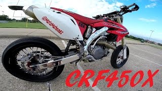 HONDA CRF450X SUPERMOTO WALKAROUND  UPDATED  HAND BRAKE [upl. by Ettenyar]