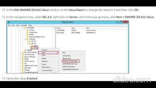 How to Disable Deprecated Protocol SSL30TLS10TLS11 in Windows 2012 IIS servers [upl. by Leahcam465]