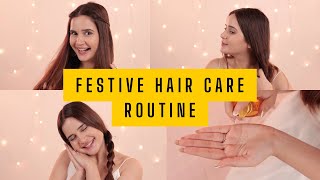 Haircare Routine  Easy Hairstyles  Festive Season LOreal Paris Extraordinary Oil Serum [upl. by Innoc877]