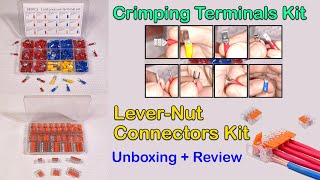 Crimping Terminal and Lever Nut Connector Kits  Quick Review [upl. by Clevey669]