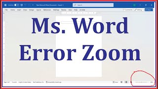 Microsoft Word Zoom slider Easy Resolve [upl. by Stephana314]