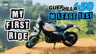 Royal Enfield Guerrilla 450 Mileage Test on Eco Mode Awesome Results  Leopard Trial  K2K Pro [upl. by Enelie]