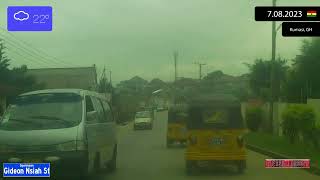 Driving through Kumasi Ghana from Pankrono to Agogo 7082023 Timelapse x4 [upl. by Ahse218]