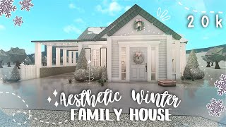 20K BLOXBURG AESTHETIC WINTER FAMILY HOUSE BUILD NO GAMEPASS [upl. by Rodgiva800]