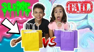 BROTHER AND SISTER SLIME CHALLENGE EPIC FAIL😱 [upl. by Ahsitnauq393]