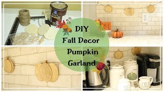 DIY Wooden Pumpkin Garland  DIY Farmhouse Pumpkin Garland  Target Inspired [upl. by Kayle685]