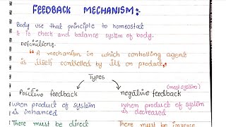 Feedback mechanism  MDCAT 2023  Coordination And Control [upl. by Inram177]