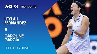 Leylah Fernandez v Caroline Garcia Highlights  Australian Open 2023 Second Round [upl. by Namus80]