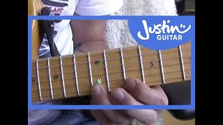 Minor Pentatonic Five Positions Guitar Lesson SC024 How to play [upl. by Wallie7]