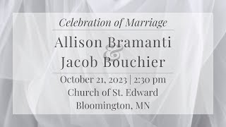 Wedding  Allison Bramanti amp Jacob Bouchier [upl. by Saihttam]