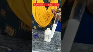 Reaction of Barium Chloride and dilSulphuric acid  Precipitation reaction  Barium sulphate [upl. by Ditter]