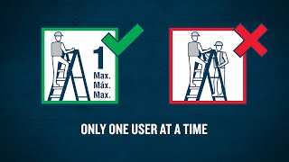 Werner Ladder  Safety Instructions  Only One User at a Time LEANSAFE ENGLISH [upl. by Hanimay]