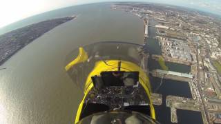 Gyrocopter flight over Liverpool waterfront MTO SPORT AUTOGYRO [upl. by Ransell661]