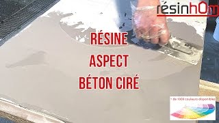 Résine aspect béton ciré  Résinhom [upl. by Eldred]