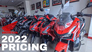 Honda Motorcycles Updated 2022 Pricing Philippines [upl. by Ecerahs]