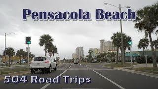 City Drive 007  Pensacola Beach  A Rainy Drive Eastbound on Santa Rosa Island [upl. by Reinke122]