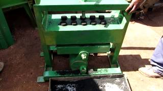 Manual charcoal briquette maker  10 at a time with a lever [upl. by Airtemed]