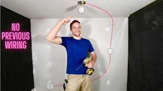 How to add a Ceiling Light to a Room with no Existing Wiring [upl. by Eibmab]