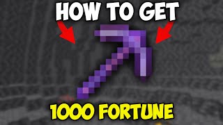 How to Get 1000 Fortune Pickaxe in Minecraft 1206  1000 Fortune Pickaxe in Minecraft 121 [upl. by Aeslehs]